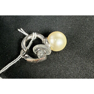 NWT Authentic Saint Laurent "YSL" Logo Clip-On Pearl Ear Cuff Made in France